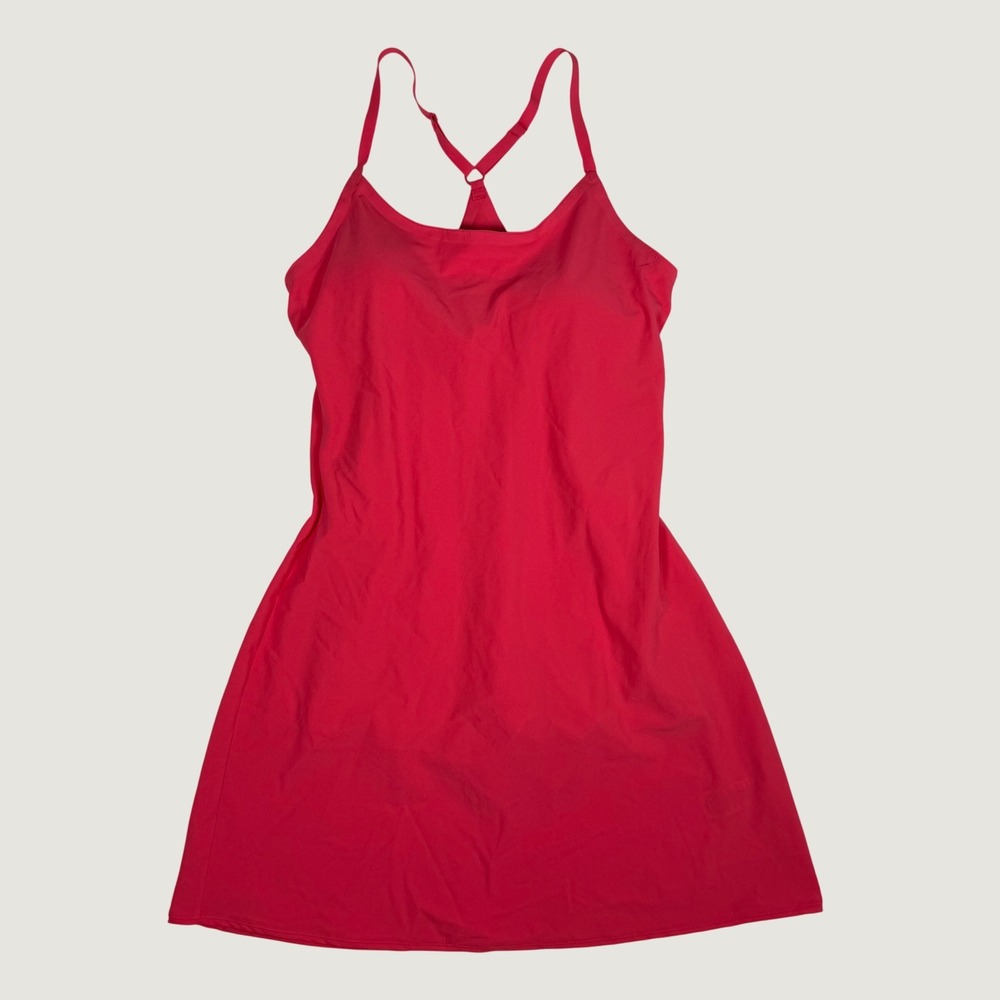 Outdoor Voices The Exercise Dress Red XS Recycled Polyester Mini Athletic Dress